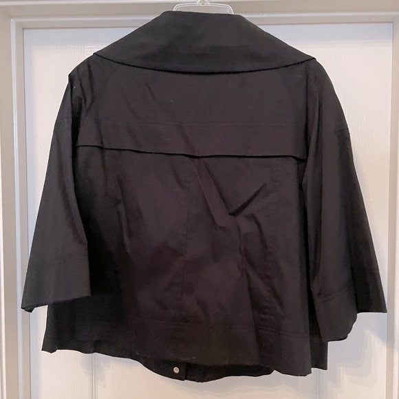 Worthington crop swing jacket blazer size Large- black with silver details - Picture 6 of 7